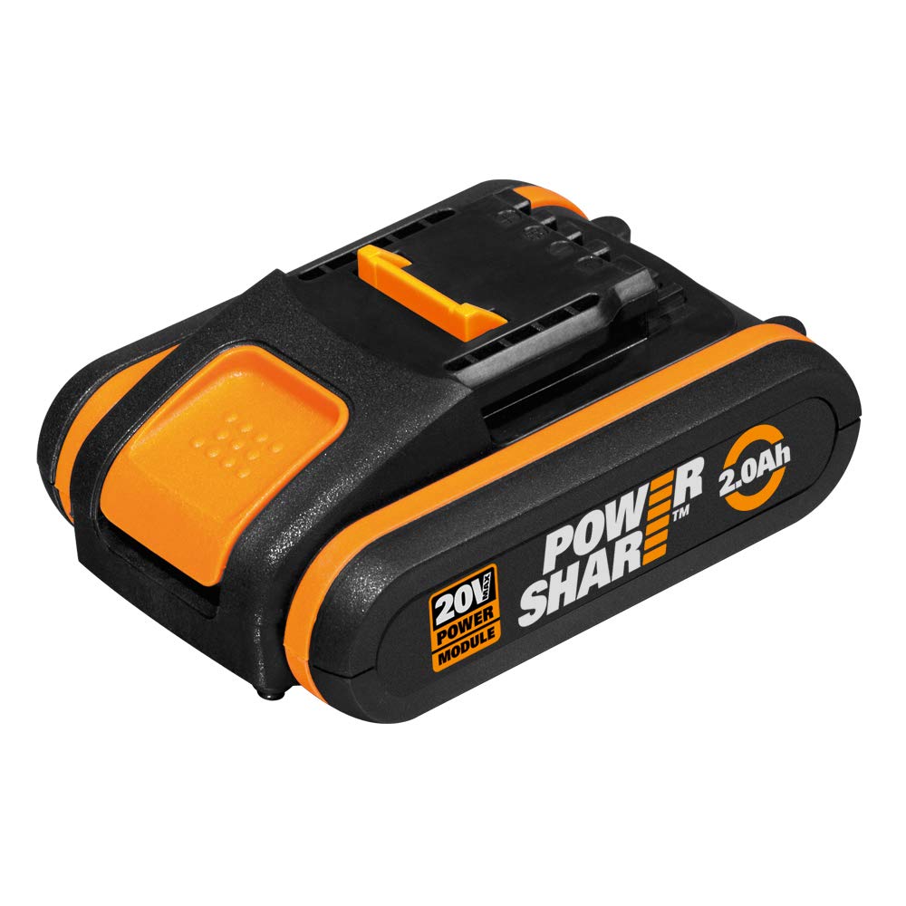 Worx 18V Akku(20V Max) 2.0Ah WA3551 mit Anzeige, PowerShare für Alle Worx Geräte –Ersatzakku Wiedera