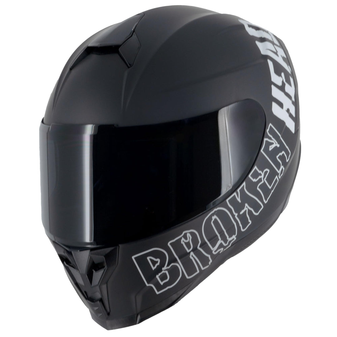 Broken Head BeProud Sport Motorradhelm Mit 2 Visieren (Klar + Schwarz) - Integralhelm XS (53-54 cm)