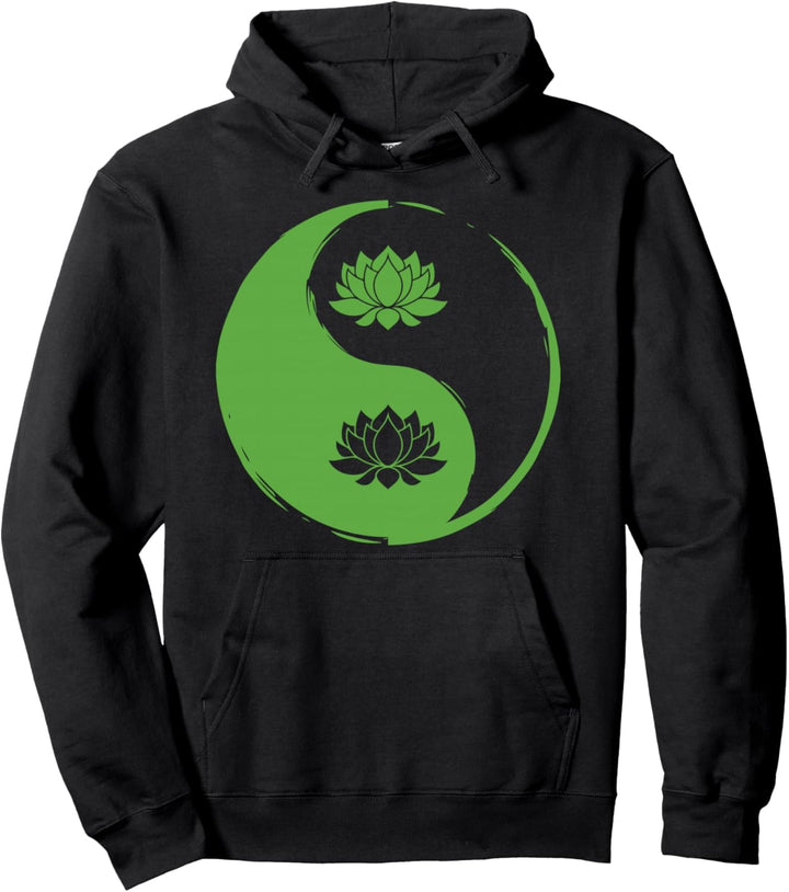 Yin und Yang Lotosblume Gleichgewicht Natur Blumen Geschenk Pullover Hoodie