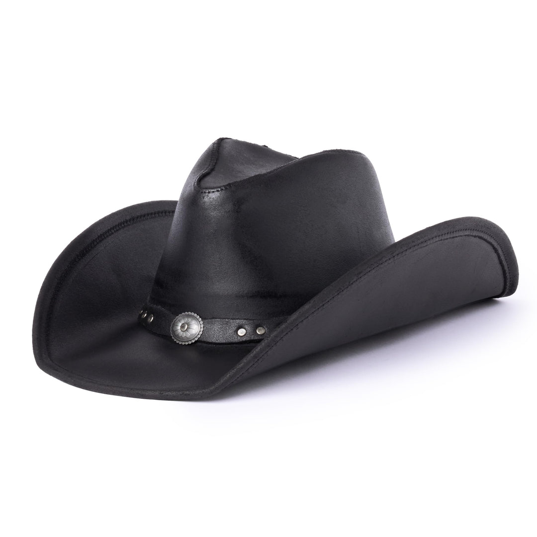 Herren Leder Outback Hut schwarz gro?