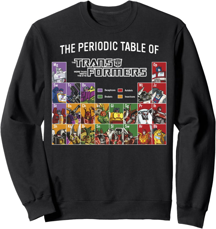 Transformers Retro Autobots Periodic Table Of Transformers Sweatshirt