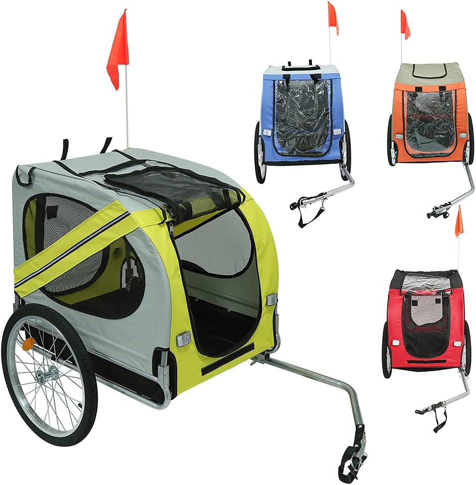 Fahrradanhänger für Hunde，Fahrradanhänger Lastenanhänger mit Reflexstreifen，Reise &amp; Transport für Hu