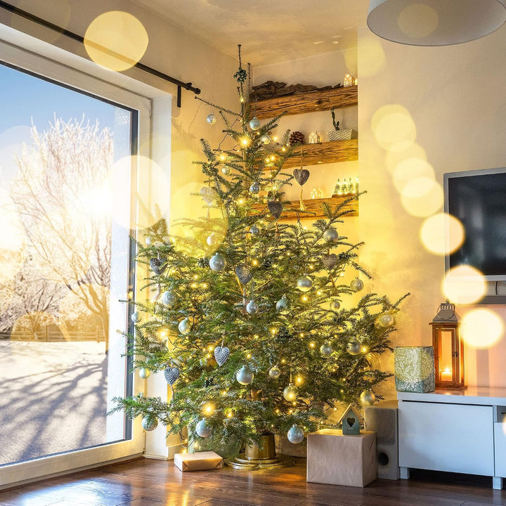 KADAX Weihnachtsbaumständer, Christbaumständer mit Wasserbehälter, Tannenbaumständer für einen echte