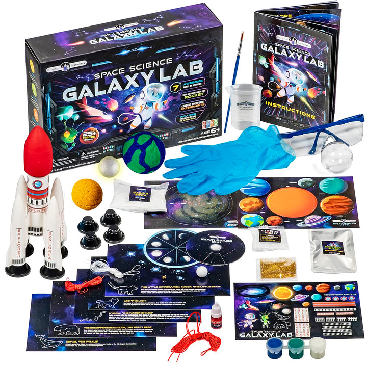 Original Stationery Space Science Set, Weltraum Wissenschaftslabor, Sonnensystem Projekt mit Rakete,