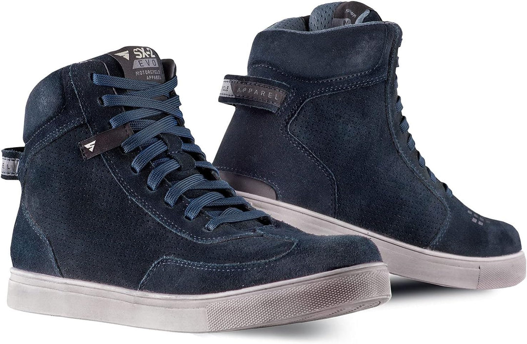 SHIMA SX-2 EVO Motorradschuhe für Herren - Atmungsaktiv, Verstärkte Leder Biker Motorradstiefel Männ