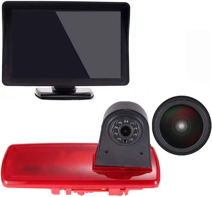 「18mm Linse Top Qualität Rückfahrkamera + 4.3 Zoll TFT LCD Bildschirm Auto Monitor」Bremsleuchte Auto