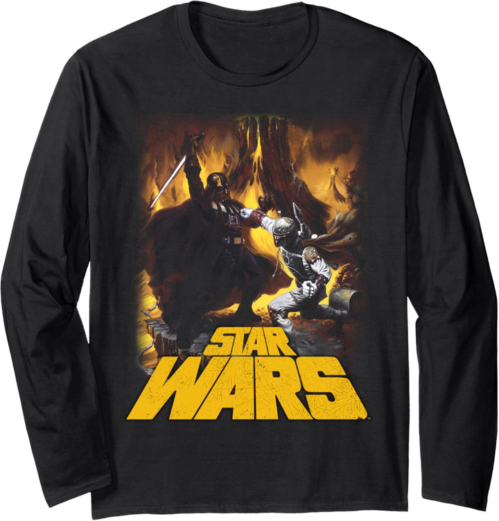 Star Wars Vader & Boba Fett Battle Poster Langarmshirt