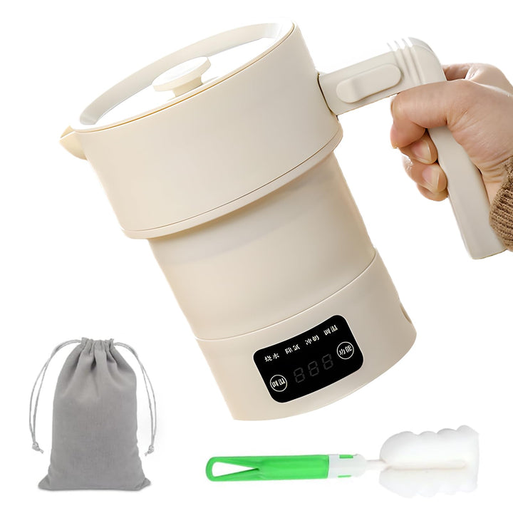 Reisewasserkocher klein, 600ml faltbarer Wasserkocher, Mini Wasserkocher Elektrisch tragbar Camping