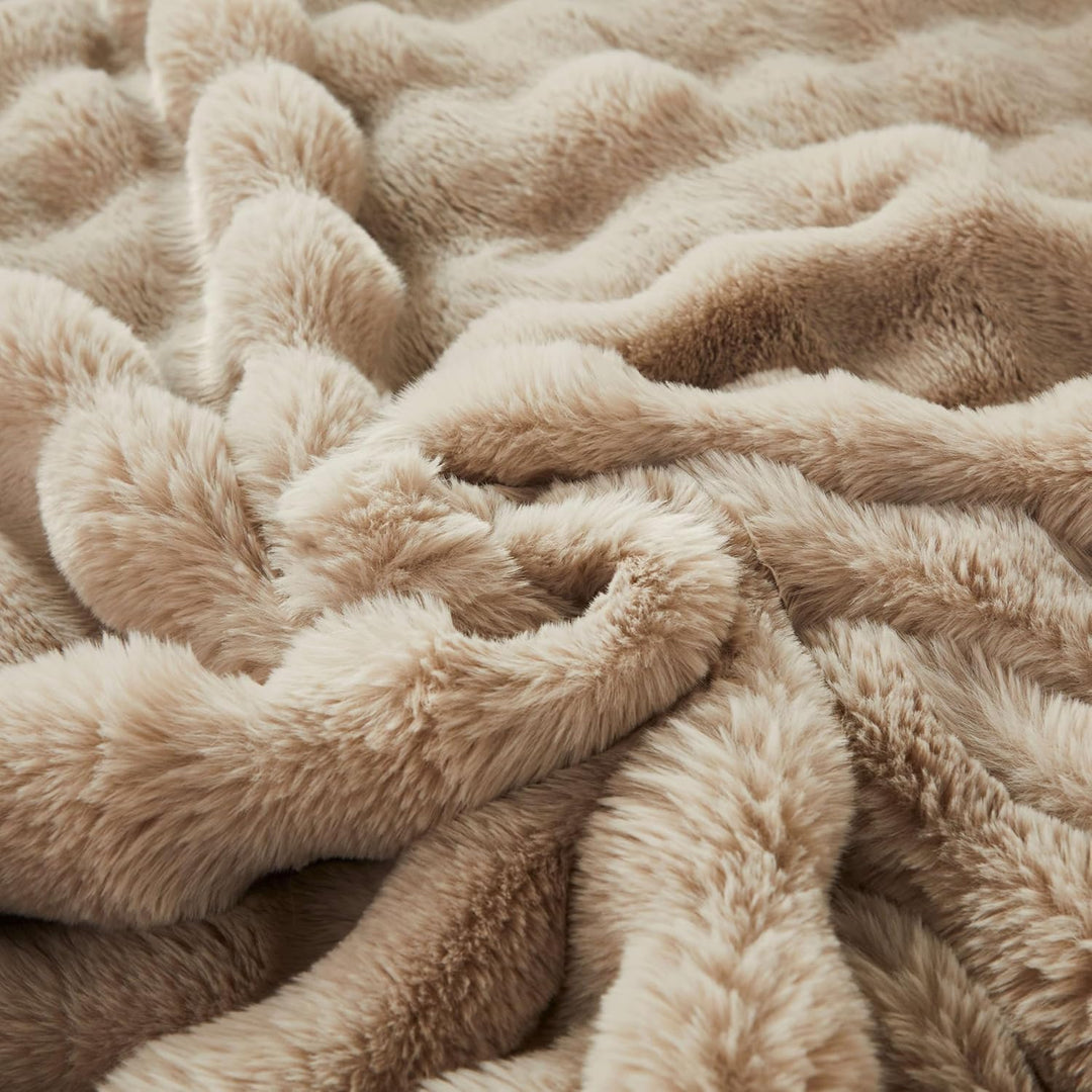 Kuscheldecke Kaninchen Plüsch Flauschige Decke Soft Wohndecke Dick 1000GSM Flanell Decke Couchdecke
