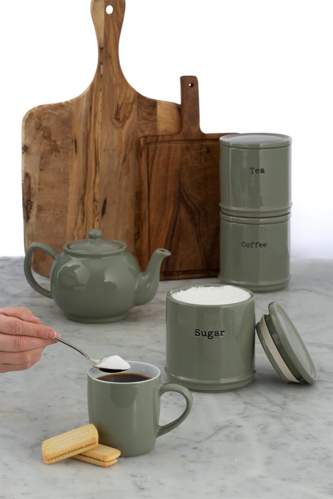 Price&amp;Kensington ACCENTS Vorratsdosen, Kaffee, Tee und Zucker im 3er Set, salbei, 3 x 750 ml Tea, Co
