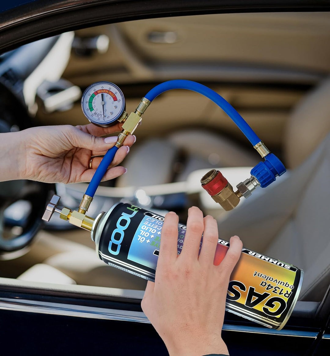 Adapter für Klimaanlagen mit Kältemittel R134a, ohne LP (Low Port) Anschluss, für Fahrzeuge bis Bauj