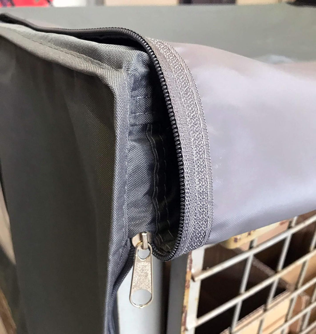 QUICK STAR Gitterbox Abdeckung 125x85x50cm Grau Schutzhaube Abdeckplane Staubschutz Palettenmöbel