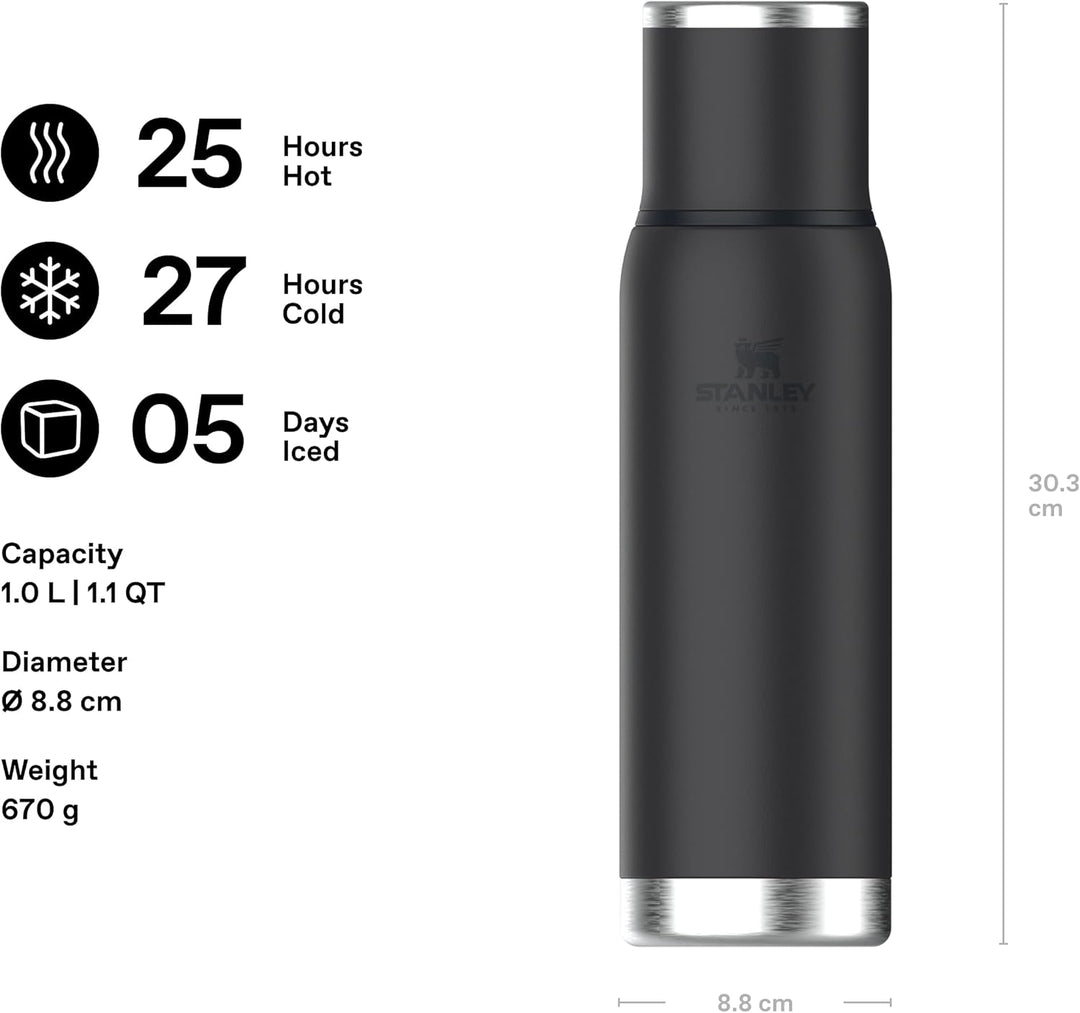 Stanley 1913 Adventure To-Go Thermosflasche 1L - 25 Stunden Heiss - 27 Stunden Kalt - Auslaufsicher