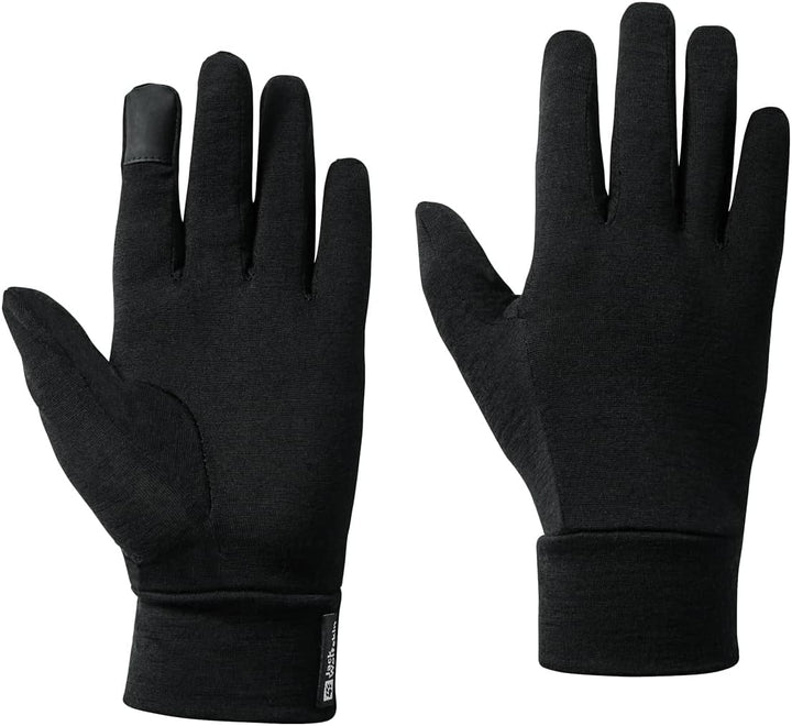 Jack Wolfskin Merino Glove Handschuh L Schwarz, L Schwarz