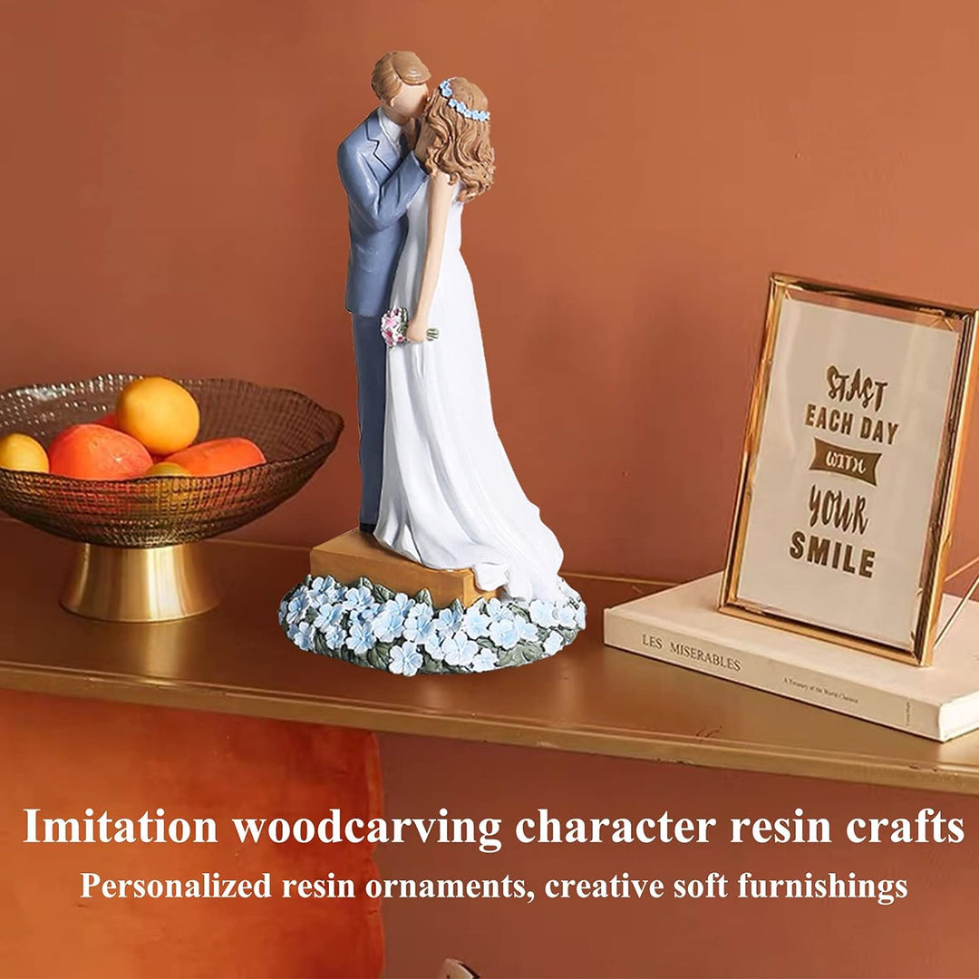 Gonnely Wedding Cake Topper, Handwerk aus Kunstharz, Engelsfiguren, handbemalt, Dekoration für Büro