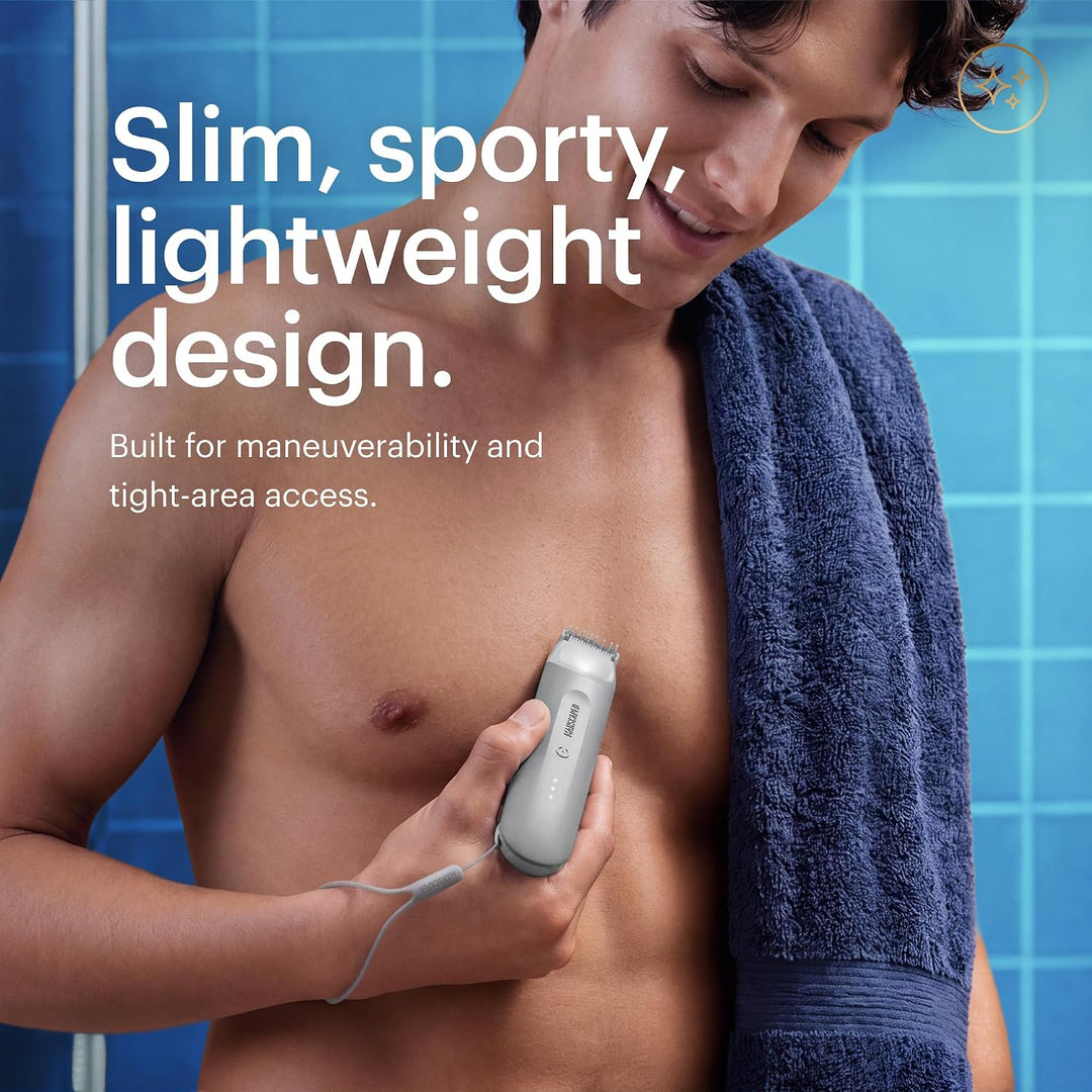 MANSCAPED® The Lawn Mower® Go Groin &amp; Body Hair Trimmer | Waterproof shaver for men, bikini, SkinSaf