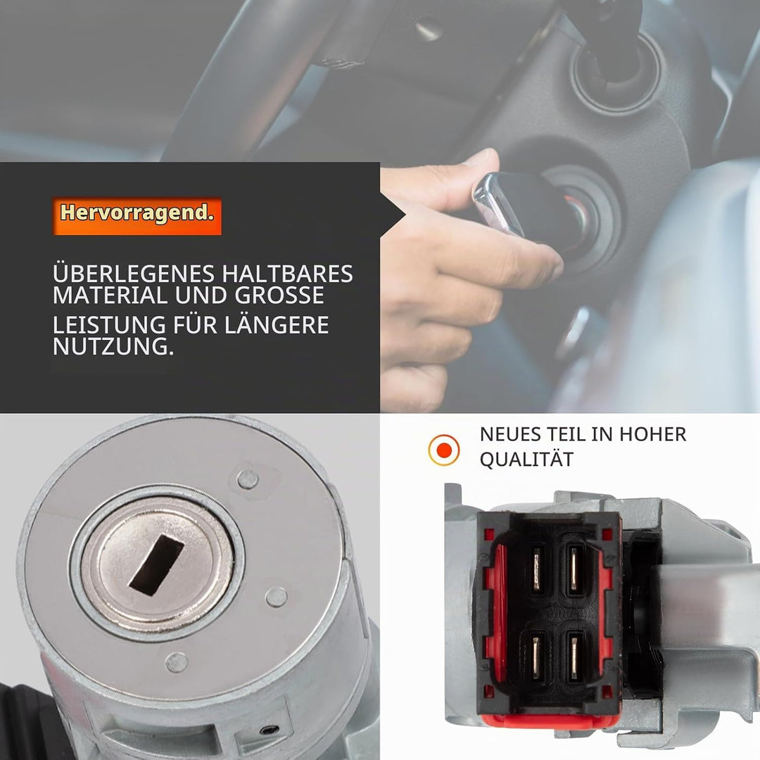 KASturbo Zündschlossschalter für Trafic Clio MK3 Kangoo MK2 7701208408, Zündschloss Barrel Startersc