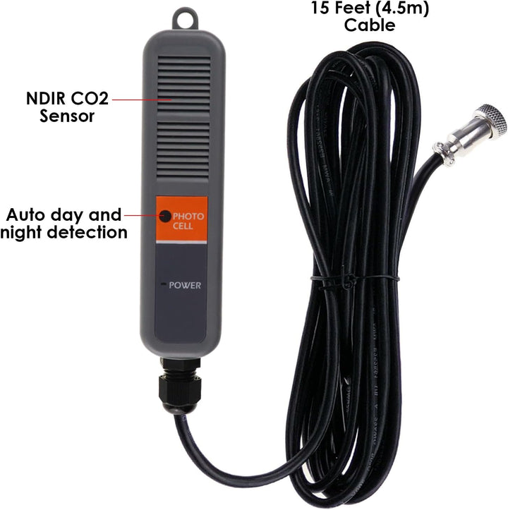 CO2 Controller Kohlendioxidregler CO2-Messgerät Monitor Tag und Nacht Relais Funktion, NDIR CO2 Sens