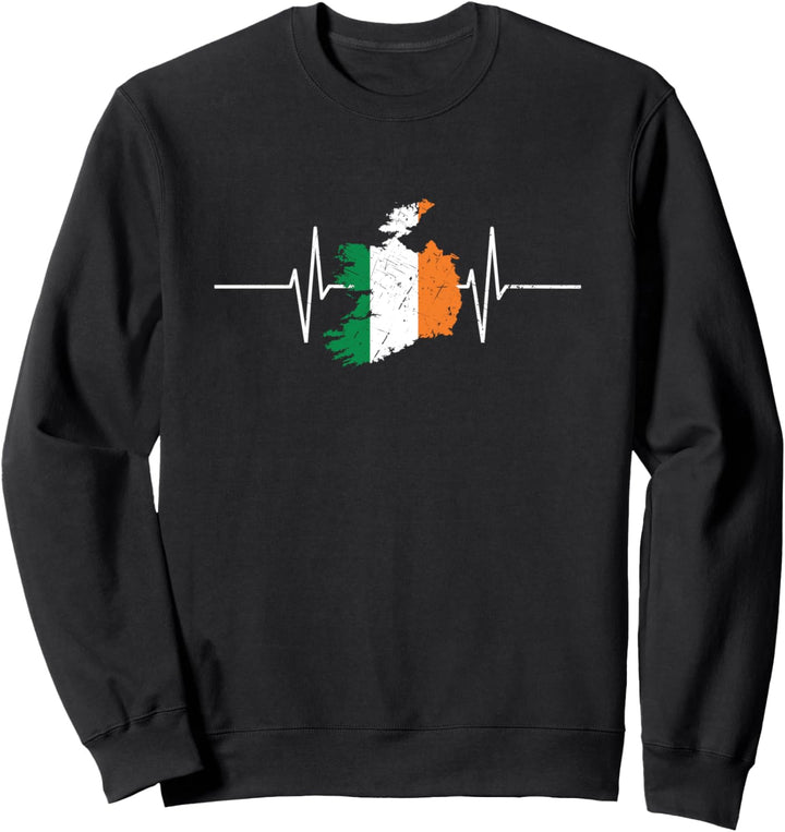 Irland Irland Herzschlag Vintage Flagge Irland Sweatshirt