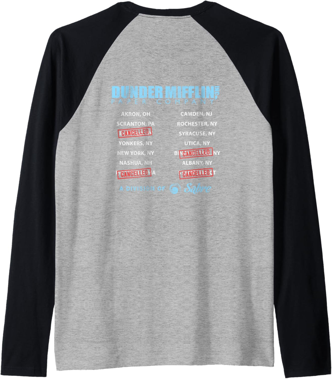The Office Dunder Mifflin Tour Raglan