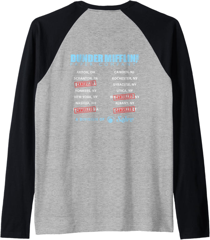 The Office Dunder Mifflin Tour Raglan