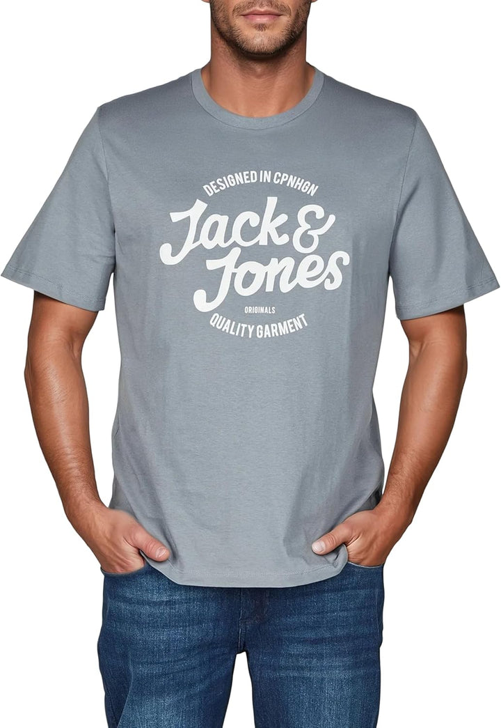 JACK & JONES Tshirt Herren Regular Fit JJLINO 4er Pack Set Pack Rundhals Kurzarm Sommer Tee Shirt Pr