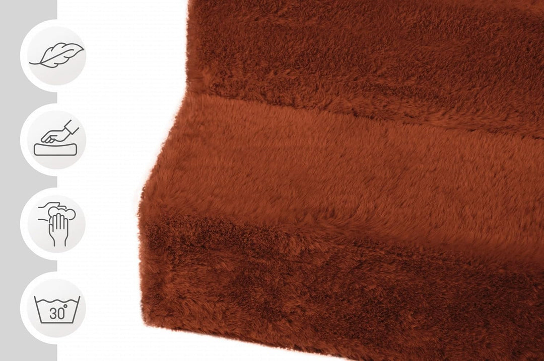 Mg Design Hundetreppe 3 Stufen in Orange – Stabiler Holzrahmen, gelenkschonend, leicht & mobil, für