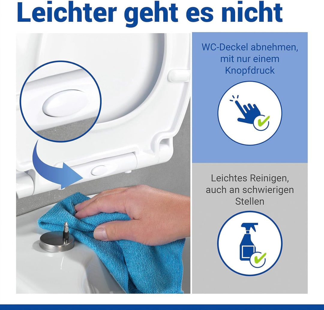 WENKO WC-Sitz Mod. Gatteo DuroUnbreakable, belastbar bis 1500 kg, bruchfest und strapazierfähig, Toi