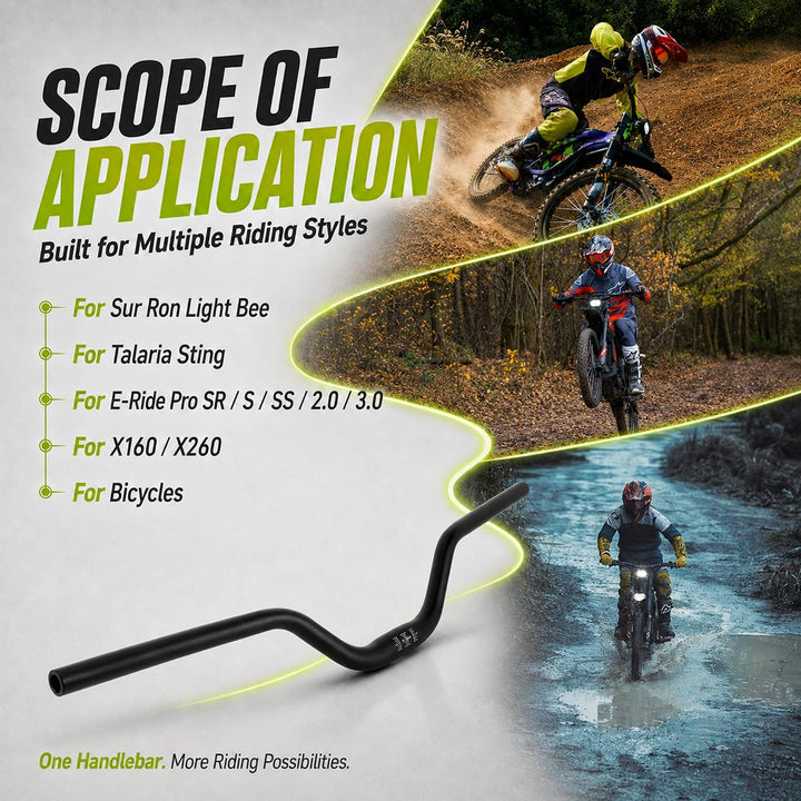 JFG RACING Surron Lenker,Motorrad Lenker High Rise Lenker Universal für Fahrräder Surron Sur-Ron Sur