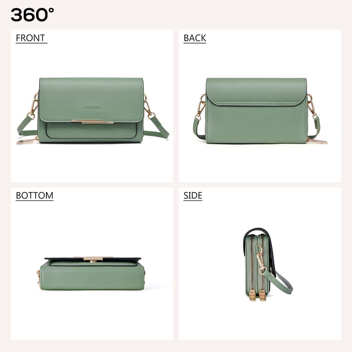 Roulens Klein Handy Umhängetasche,Damen Kleine Umhängetasche,PU Leder Crossbody Schultertasche Reise