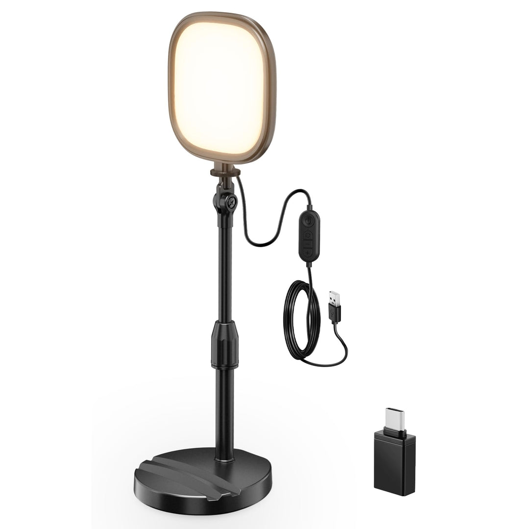 NEEWER Basics 5" Tisch Videolicht für Videoanrufe, CRI95 Vollbild LED Ringlicht mit Ständer, 10W zwe