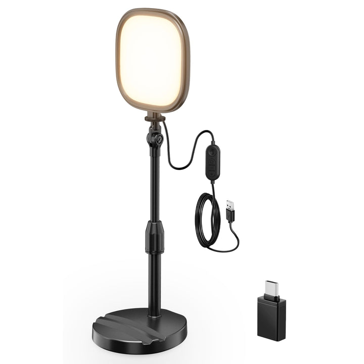 NEEWER Basics 5" Tisch Videolicht für Videoanrufe, CRI95 Vollbild LED Ringlicht mit Ständer, 10W zwe