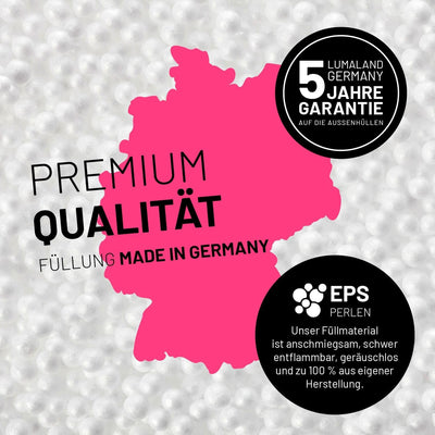 Lumaland Sitzsack Luxury XL Plus 85x65cm | Microvelours Beanbag mit extra weichem & robustem Stoff |