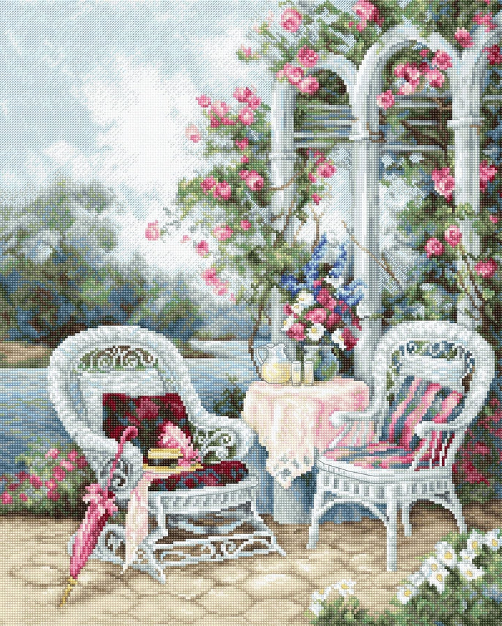 Luca-S B2378 Kreuzstich Set, Mehrfarbig, 35x35cm
