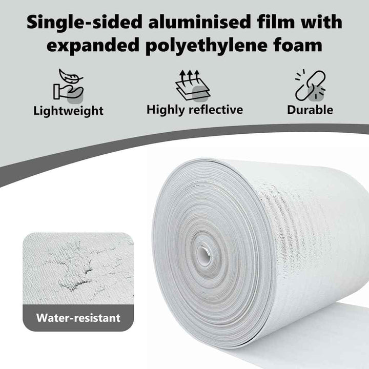 vidaXL Heizkörper-Reflektorfolie Silber 25 x 1 m Polyethylen 1 x 25 m, 1 x 25 m