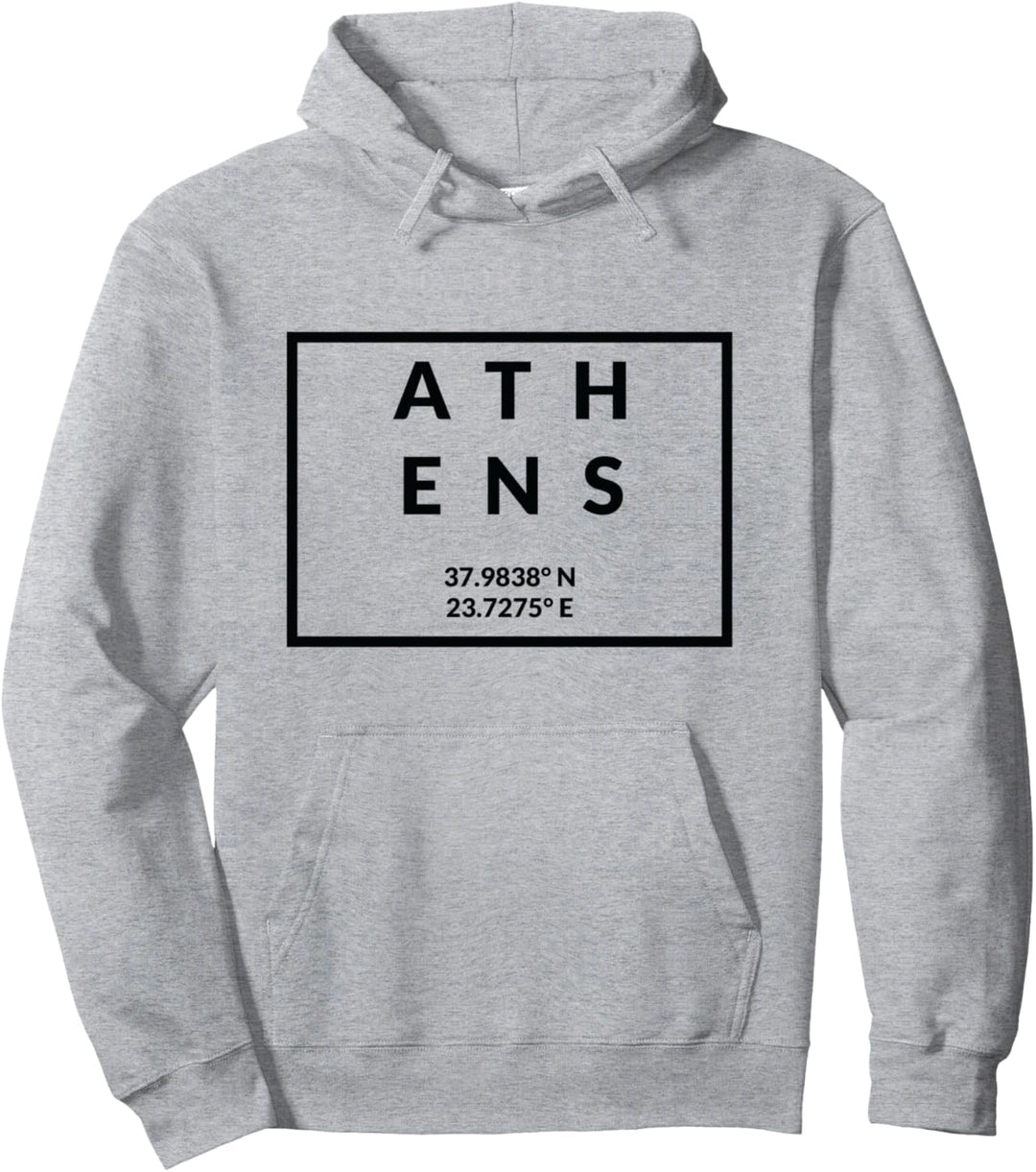 Griechenland Hauptstadtkoordinaten - Athen Pullover Hoodie