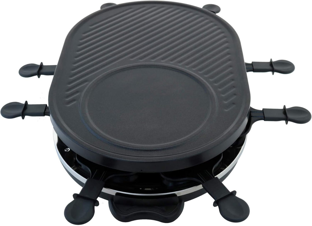 Raclette für 8 Personen Tischgrill Raclettegrill Party Sylvester Pfännchen