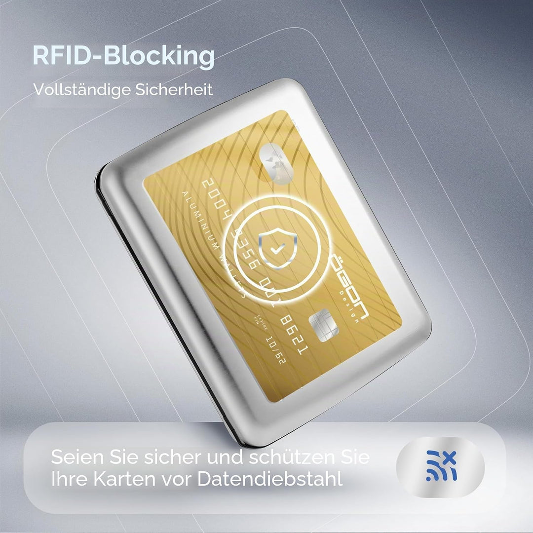 ÖGON -DESIGNS- V2 Smart Case Large - Aluminium Geldbörse - RFID Blockierung Kartenhalter - Kapazität