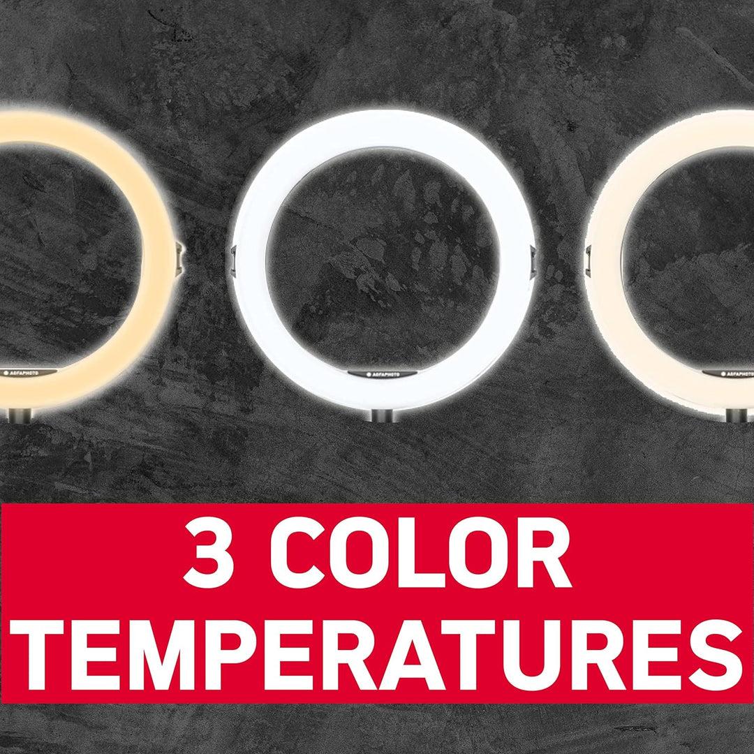 AgfaPhoto Ringlicht Realiview ARL11-11-Zoll-LED Ring Licht mit Stativ - Das perfekte Ring Light für