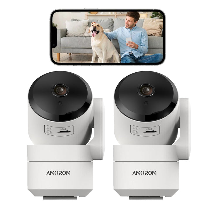 Überwachungskamera Innen 360° WLAN Kamera Überwachung mit Bewegungserkennung, 2 Wege Audio, 1080p Na