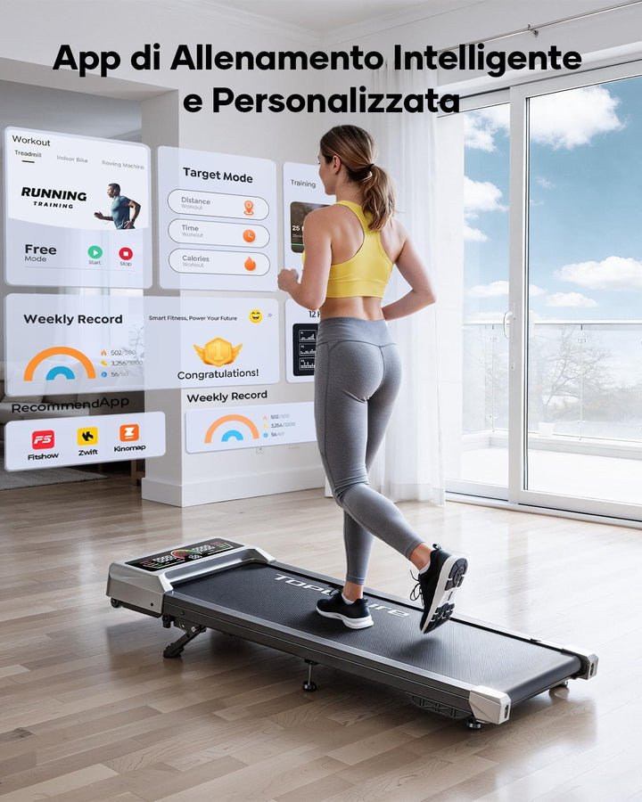 Laufband für Zuhause mit 10% Neigung, 1-10km/h unter den Schreibtisch Walking pad, 3.0HP Leiser Moto