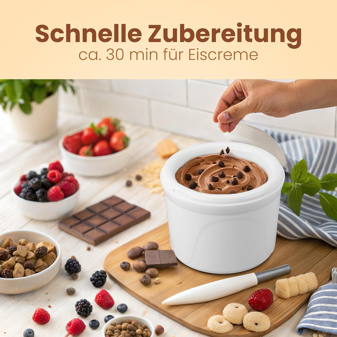 Clatronic Eismaschine/Softeismaschine/Speiseeismaschine ICM 3764 für Eiscreme/Sorbet/Frozen Yoghurt/