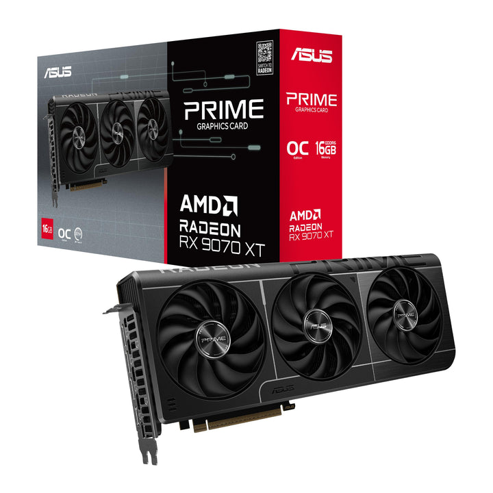 ASUS Prime Radeon RX 9070 XT OC Edition 16GB GDDR6 Gaming Grafikkarte (AMD Radeon Radeon RX9070XT, P