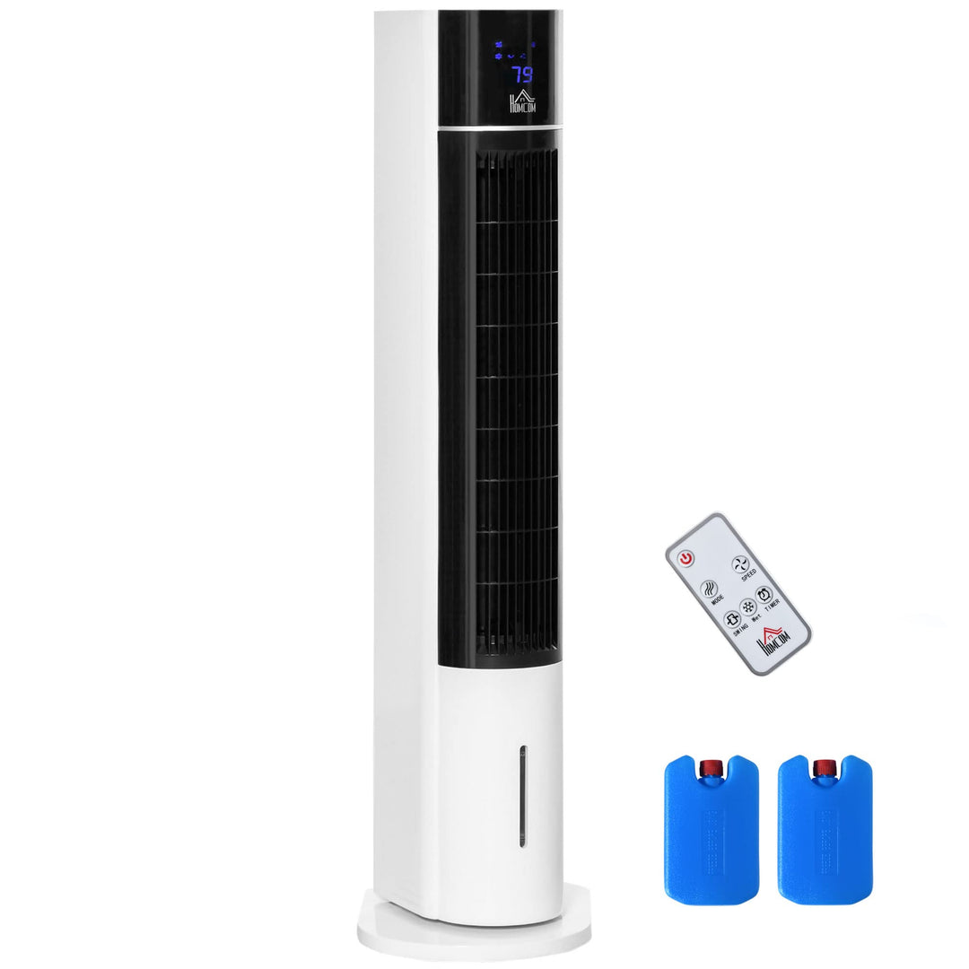 HOMCOM Turmventilator mit Fernbedienung 105cm Ventilator, Standventilator 52° oszillierende Luftkühl