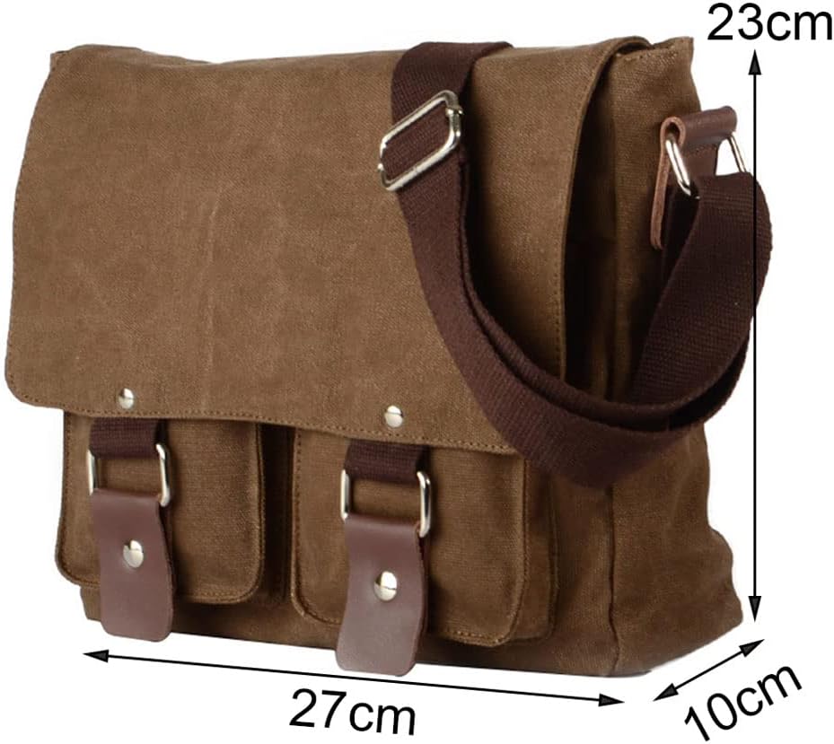 Neuleben Kameratasche Schultertasche mit abnehmbarem Kamerafach Vintage klein Umhängetasche Canvas f