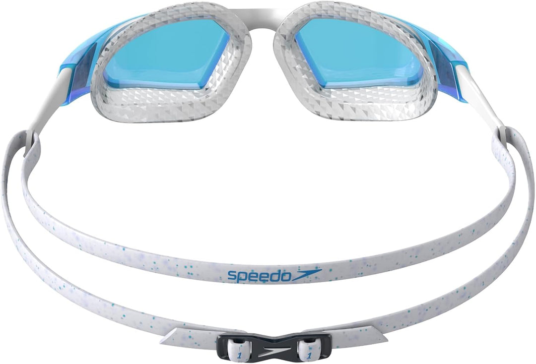 Speedo Unisex Aquapulse Pro Swimming Goggles | Anti-Fog | Anti-Mist | Anti-Leak, White/Clear/Purple