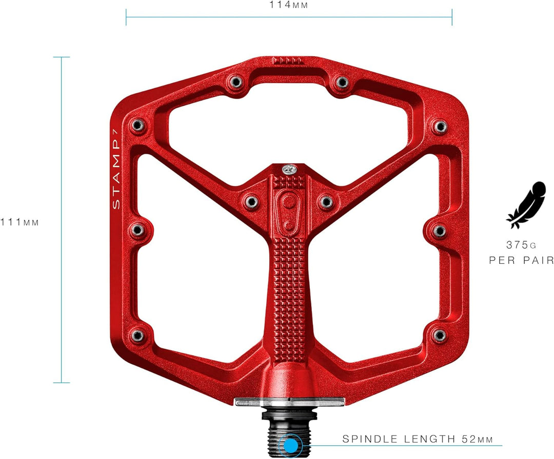 Crankbrothers Stamp Flat BMX/MTB Fahrradpedal – Plattform-Fahrradpedal, minimales Profil, Verstellba