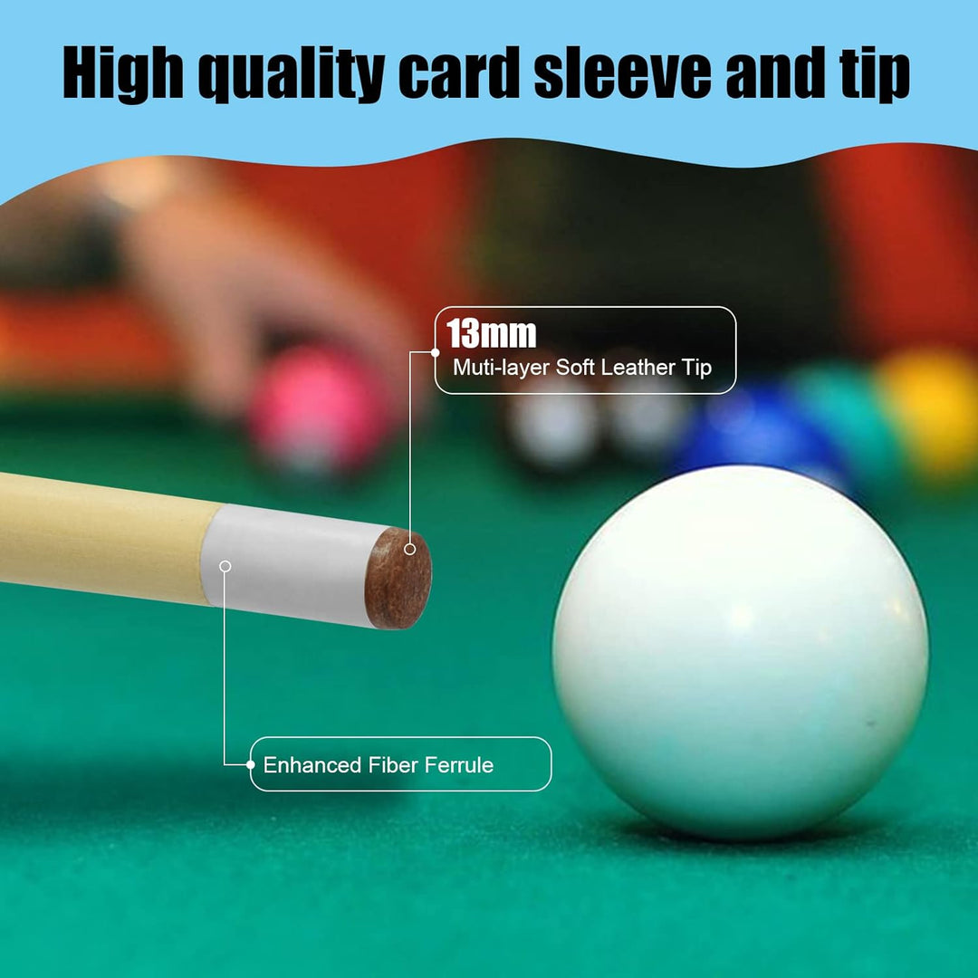 VANLAN Holz-Billardhaus-Queue-Sticks Shorty Queues Pool Queues für Kinder Hartholz Billard Queue Sti