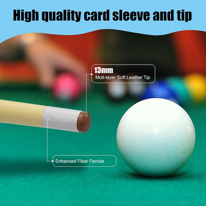 VANLAN Holz-Billardhaus-Queue-Sticks Shorty Queues Pool Queues für Kinder Hartholz Billard Queue Sti