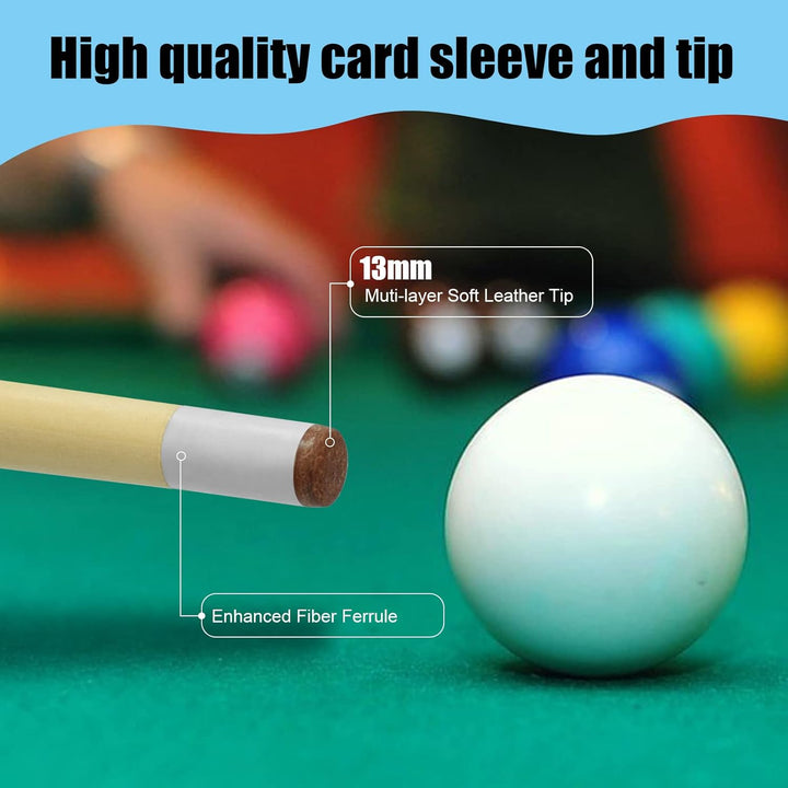 VANLAN Holz-Billardhaus-Queue-Sticks Shorty Queues Pool Queues für Kinder Hartholz Billard Queue Sti